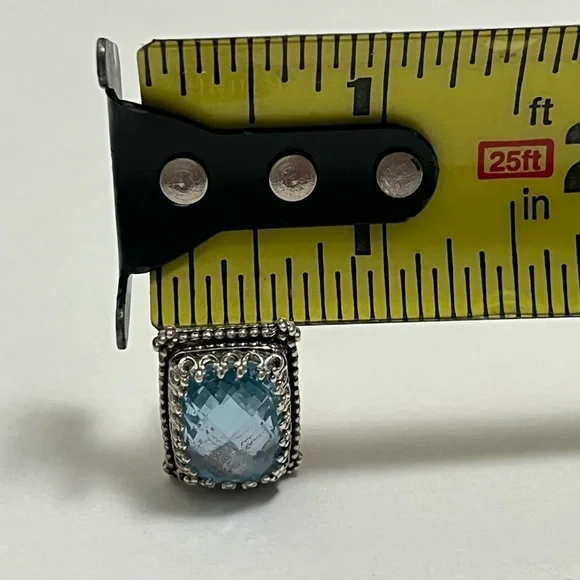 Blue Topaz SS ring - Vanessa Mellet - Size 6